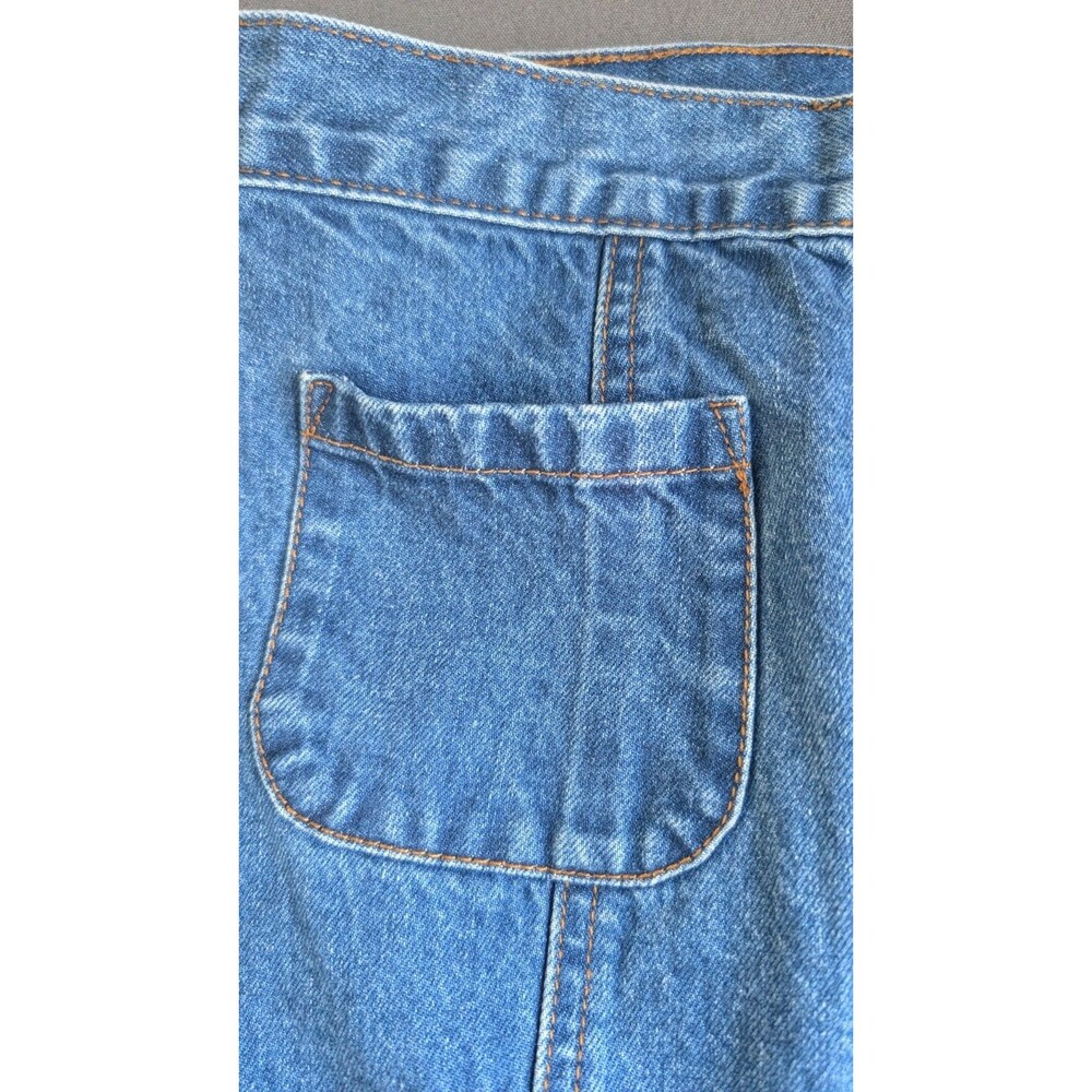 BDG Denim Skirt Medium Wash Blue Jean Snap Button Up With Pockets Women's Size M - Picture 5 of 6